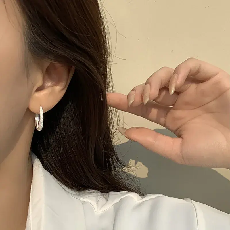 1 pair Simple Temperament Vintage Shinning Earrings for Women Trendy Earring Jewelry Prevent Allergy Party Accessories Gift