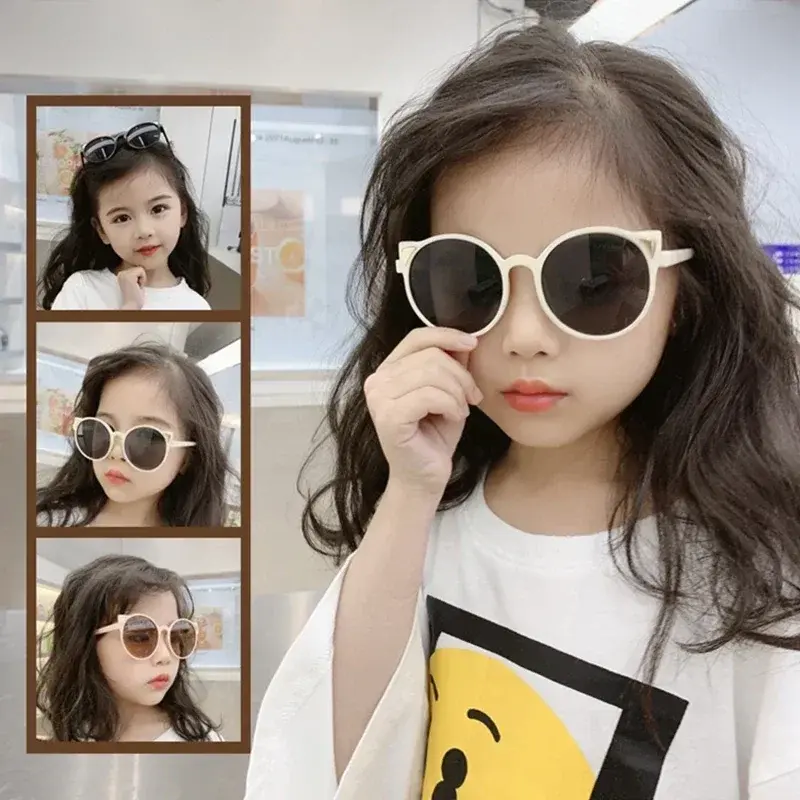 Girls Boys Cute Animal Cartoon Ears Sunglasses Outdoor Sun Protection Children Lovely Sunglasses Protection Classic Kids Gift