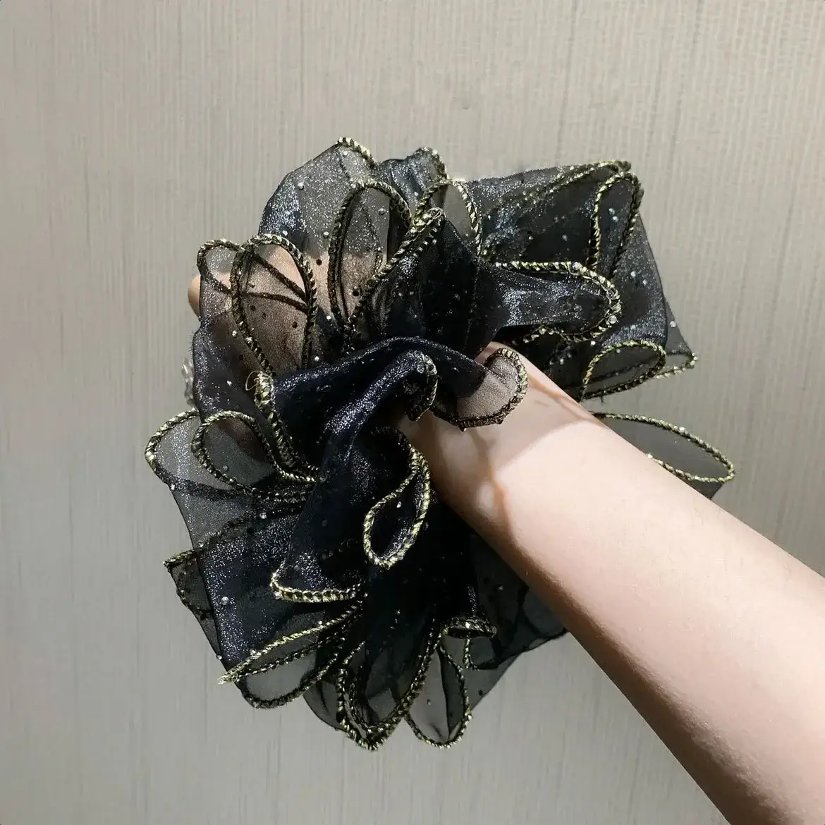 High Quality Fashion Hair Women's Premium Hairs Cord Headflower French Headwear Elegant Ribbon Hair Ties Women Hair Accessories