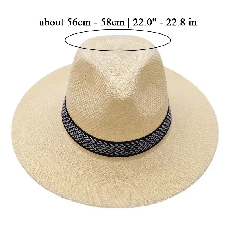 Summer Outdoor Men Sunscreen Hat Short Brim Sun Hat Cuban Cap Unisex Straw Summer Jazz Hat Casual Fisherman Sunshade Headgear