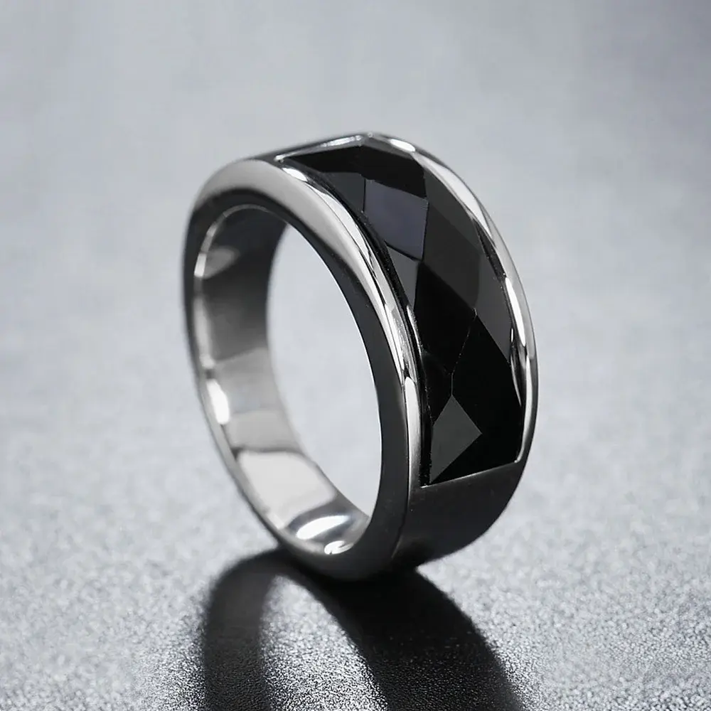 New Fashionable and Minimalist Titanium Steel Ring  Geometry Ring for Women Female Jewelry Gift Wholesale