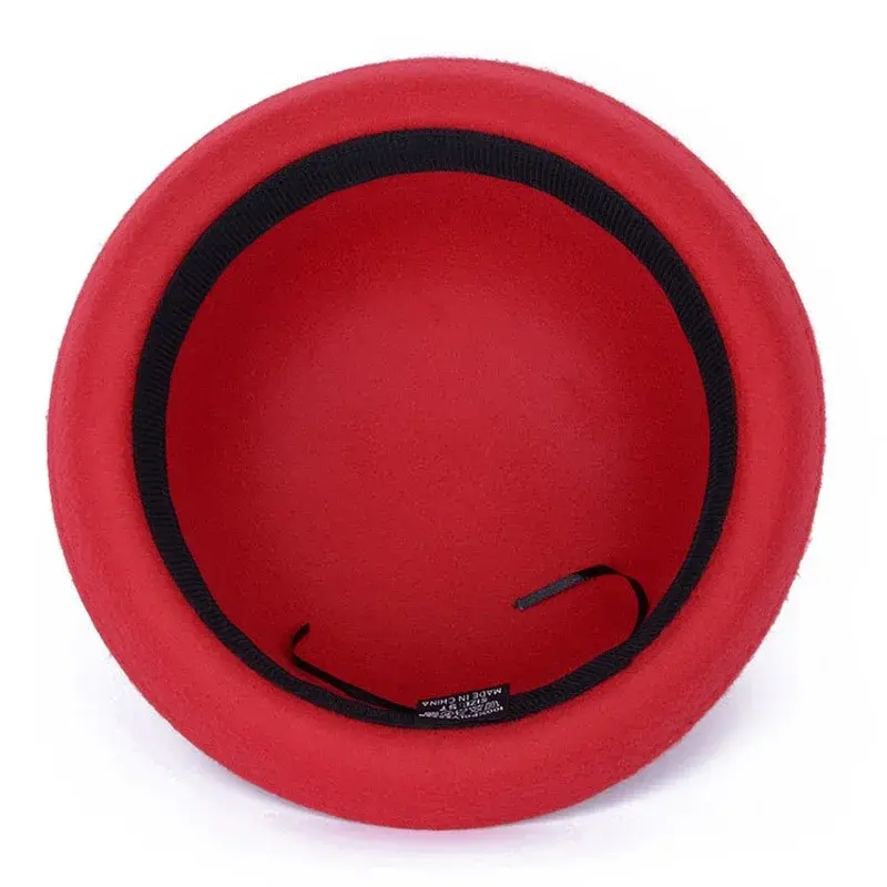 New Adult Children Autumn Winter Woolen Felt Hat Fedoras Warm Soft Formal Princess Hat Casual  Bowler Hat Chapeau