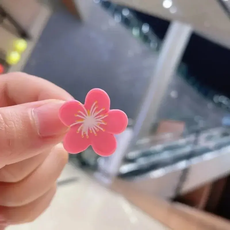 New Cute Flower Hair Clips Cherry Blossom Girl Duck Mouth Clip Hairpin Hairpiece Female Headwear Cartoon Sakura Tulip Barrette