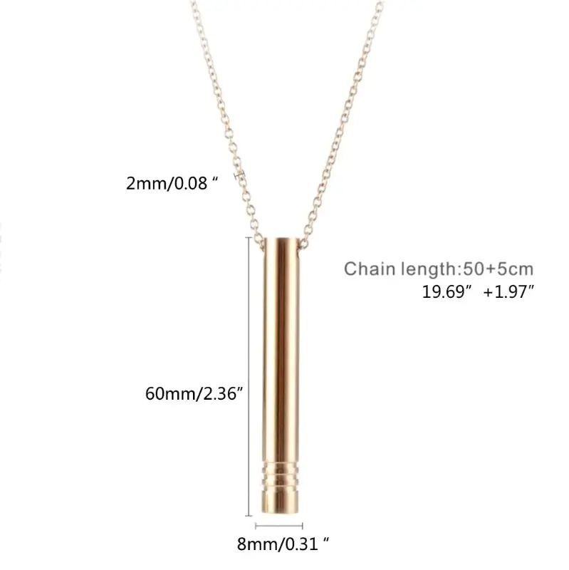 Meditation Mindfulness Breathing Necklace Whistle Pendant Necklace Breathing Exercise Tools for Relaxation and Focusing Accessor