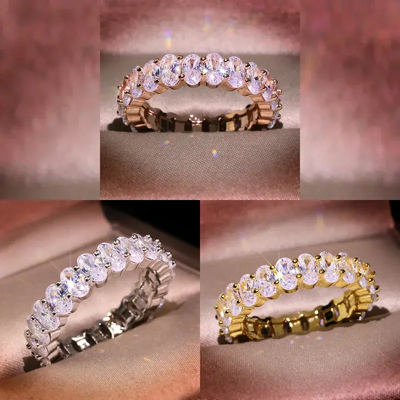 Rings for Women Luxury Oval Cubic Zirconia Ring Index Finger Anel Bridal Wedding Jewelry Engagement Ring Banquet Jewelry