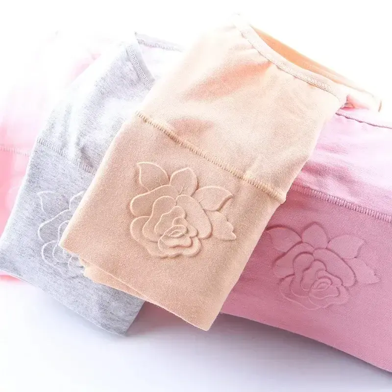 Quality Cotton Underwear Print Comfortable Raise Abdomen Triangle Big Large Size High Waist Sexy Women's Panties Ropa Interior