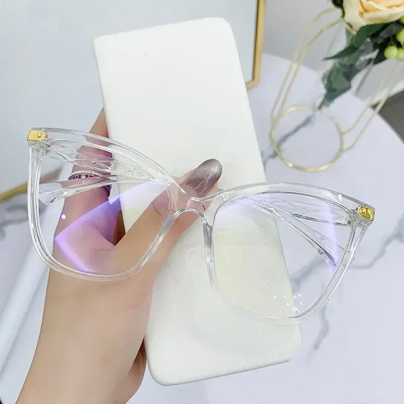 New Fashion Cat Eye Glasses Frame Women Anti-Blue Light Eyeglasses Optical Computer Eyewear Radiation Protection Spectacle