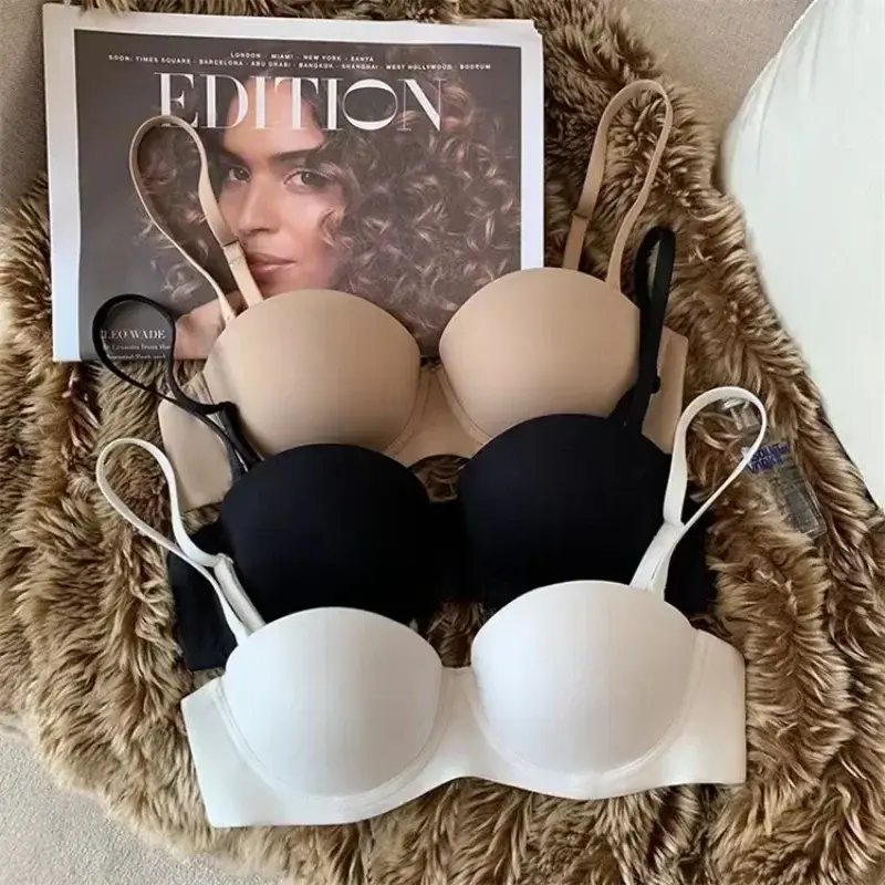 New Seamless Bras for Women Invisible Underwear Push Up Bra 1/2 Cup Bralette Comfort Brassiere Nonwire Simple Sexy Lingerie