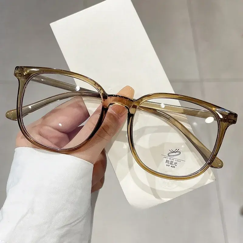 Retro Ultra-light Glasses Anti-blue Light Flat Glasses Female Fashion Exquisite Casual Transparent Frame Flat Light Glasses