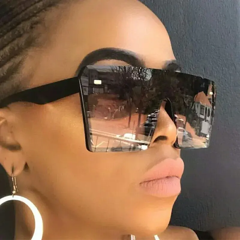 Fashion Oversized Square Sunglasses Woman Fashion Brand Big Frame Female Sun Glasses Vintage Outdoor Driver Gradient Sunglasses
