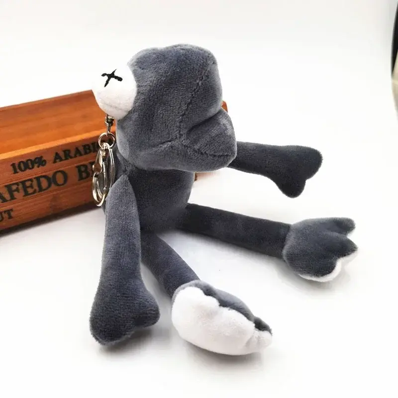 New Interest Frog Plush Keychains Pluff Funny Cartoon Rings Key Chains Porte Clef Pendant Soft Stuffed Animal Kawaii Keychain