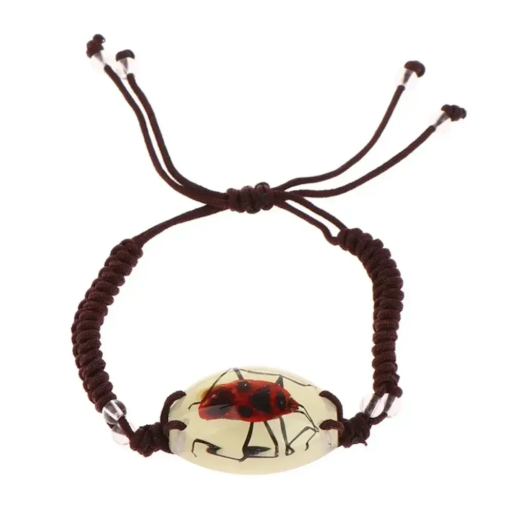 New Glow in The Dark Handmade Resin Insect Amber Bracelet Luminous Green Beetle Scorpion Bracelets forJewelry Gifts