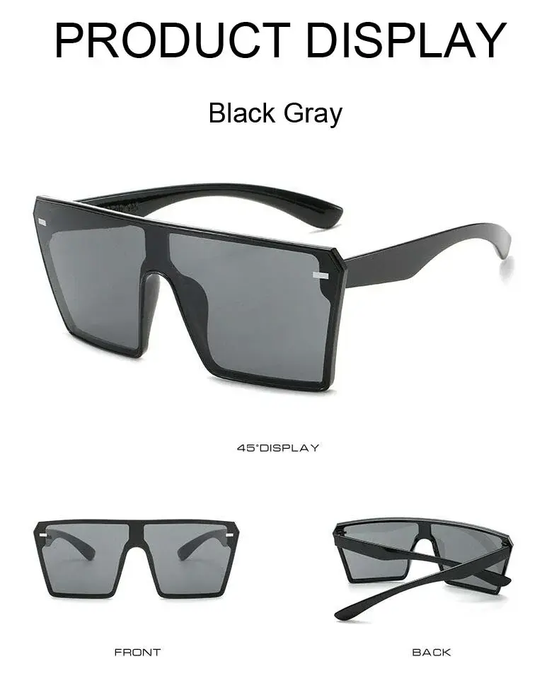 Fashion Oversized Square Sunglasses Woman Fashion Brand Big Frame Female Sun Glasses Vintage Outdoor Driver Gradient Sunglasses