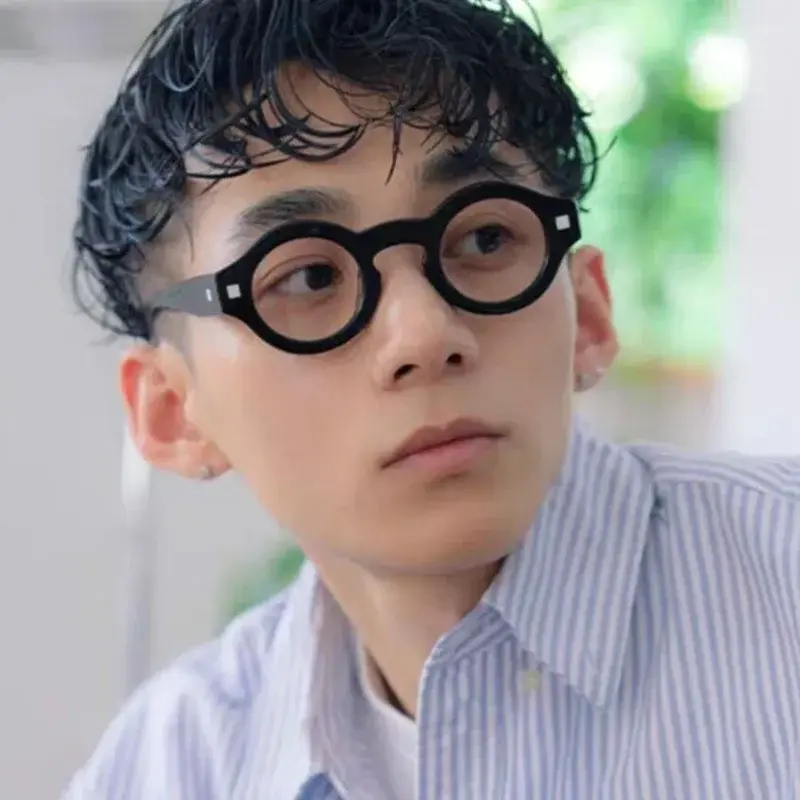 Vintage Rivet Small Round Sunglasses Women Men Metal Hinge Glasses Frame Grey Transparent Shades Outdoor Eyewear Lentes Очки