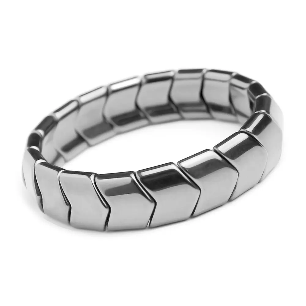 New Arrow Hematite Bracelets Men Weight Loss Magnetic Therapy Bracelets for Women Stretch Health Care Bracelet Couple Jewelry