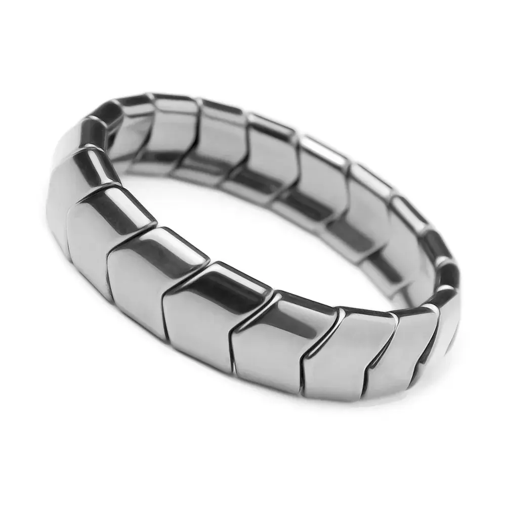 New Arrow Hematite Bracelets Men Weight Loss Magnetic Therapy Bracelets for Women Stretch Health Care Bracelet Couple Jewelry