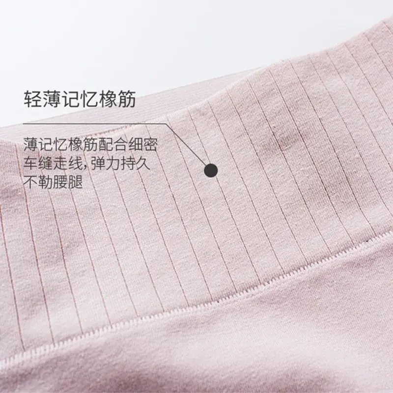 Cotton Women's Underwear Panties High Waist Briefs Solid Color Breathable Underpants Seamless Soft Lingerie Girls Fashion Briefs
