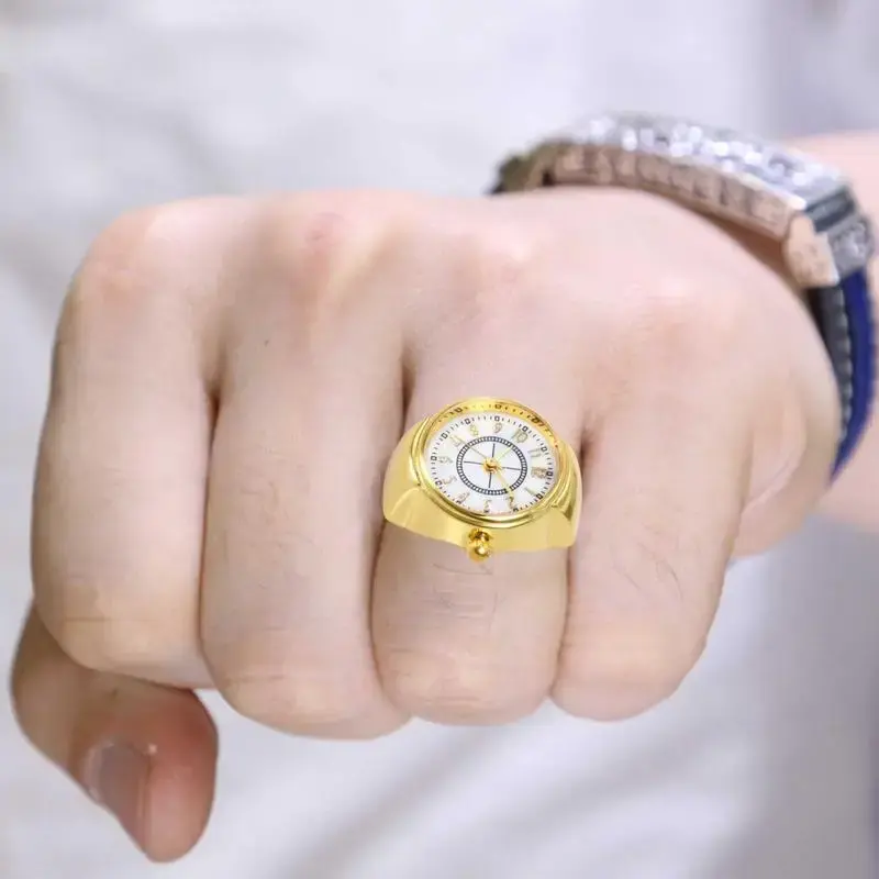 Watch Rings Adjustable Fashion Elegant Personality Women's Party Banquet Jewelry Accessories Clock Ring Gifts for Women