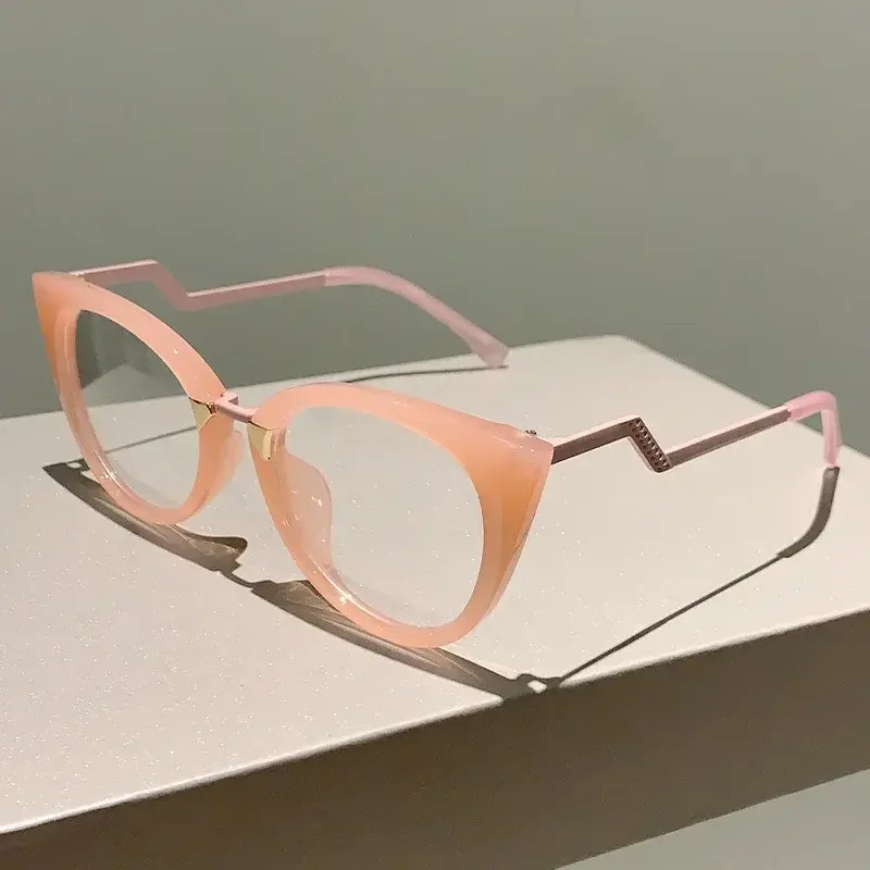 Vintage Anti Blue Light Cat Eye Sexy Ladies Glasses Women Luxury Brand Designer Trend Myopia Prescription Optical Eyewear Frames