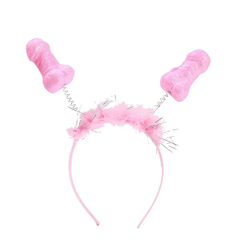 Headwear Bachelorette Party Headband Red Pink Feather Sexy Hair Band Bride To Be Bridal Shower Happy Hen Party Decor Photo Prop