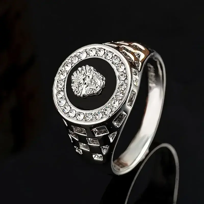 Creative Medusa Ring for Men Inlaid with Zircon Fashion Domineering Rings Female Punk Style Jewelry Couple Gift Wholesale