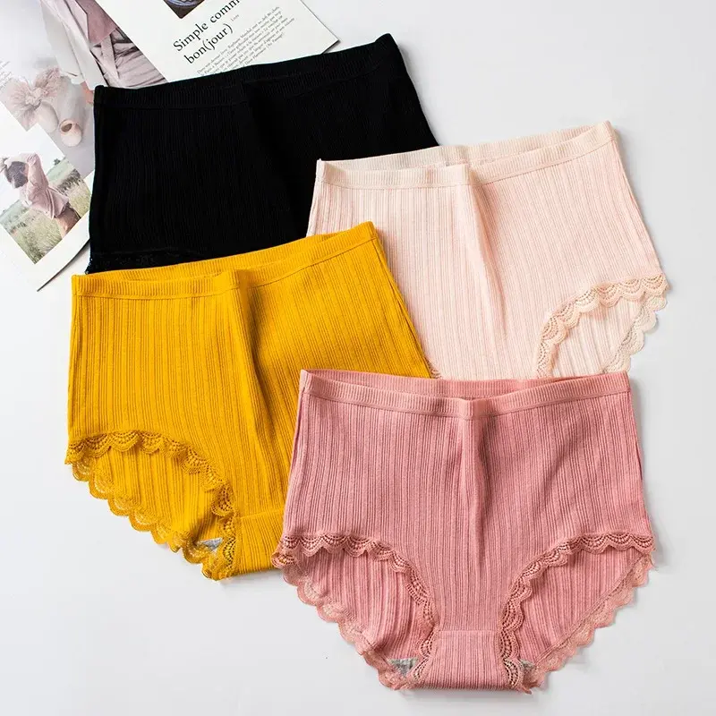 Women Breathable Underwear Sexy Lace Panties High Waist Hip Lifting Women Briefs Girls Comfort Underpants Female Lingerie Corset