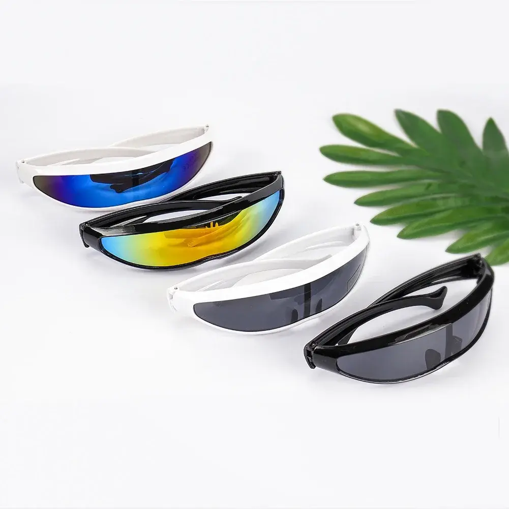 New Novelty Futuristic Mirrored Sunglasses Alien Glasses Fancy Dress Props Funny Stylish Perfect Fit for Halloween or Any Party