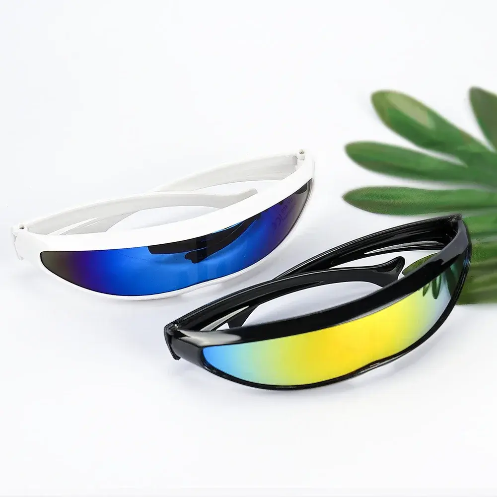 New Novelty Futuristic Mirrored Sunglasses Alien Glasses Fancy Dress Props Funny Stylish Perfect Fit for Halloween or Any Party
