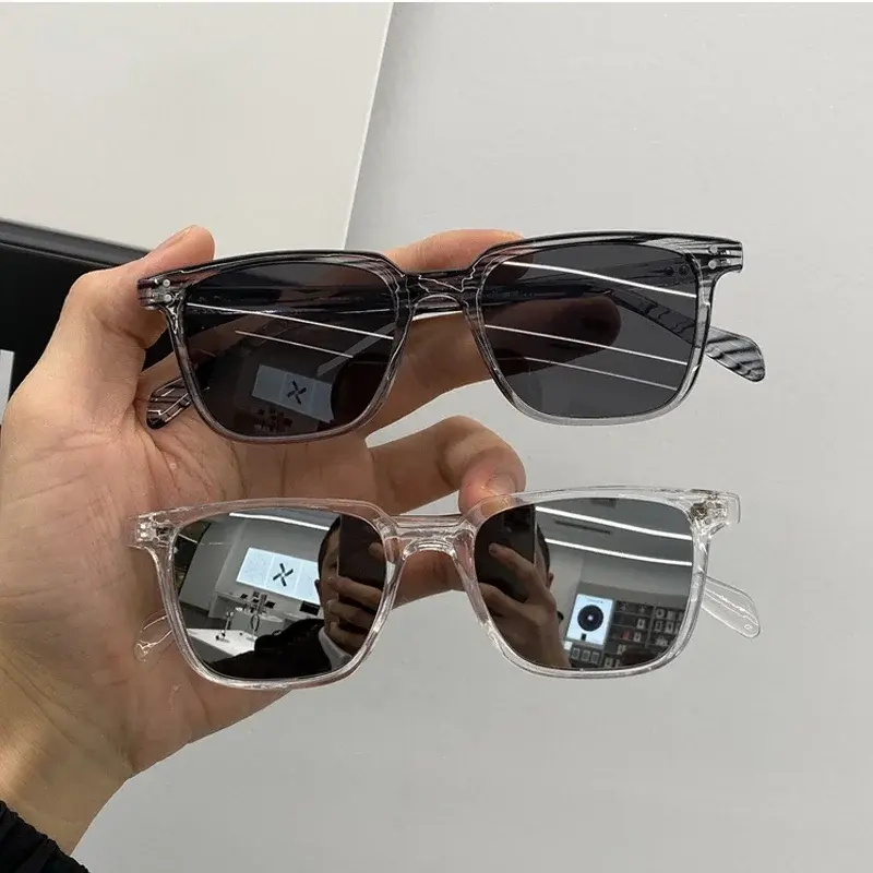 Fashion Leopard Dark Green Square Sunglasses Luxury Man Shades Male Sun Glasses Brand Travel Vintage Sunglasses Oculos De Sol