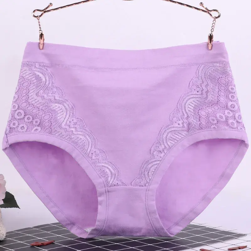 Plus Size Middle-aged Women's Panties High Waist Fat Cotton Briefs Middle Aged and Elderly Women's Underwear Made of Cotton