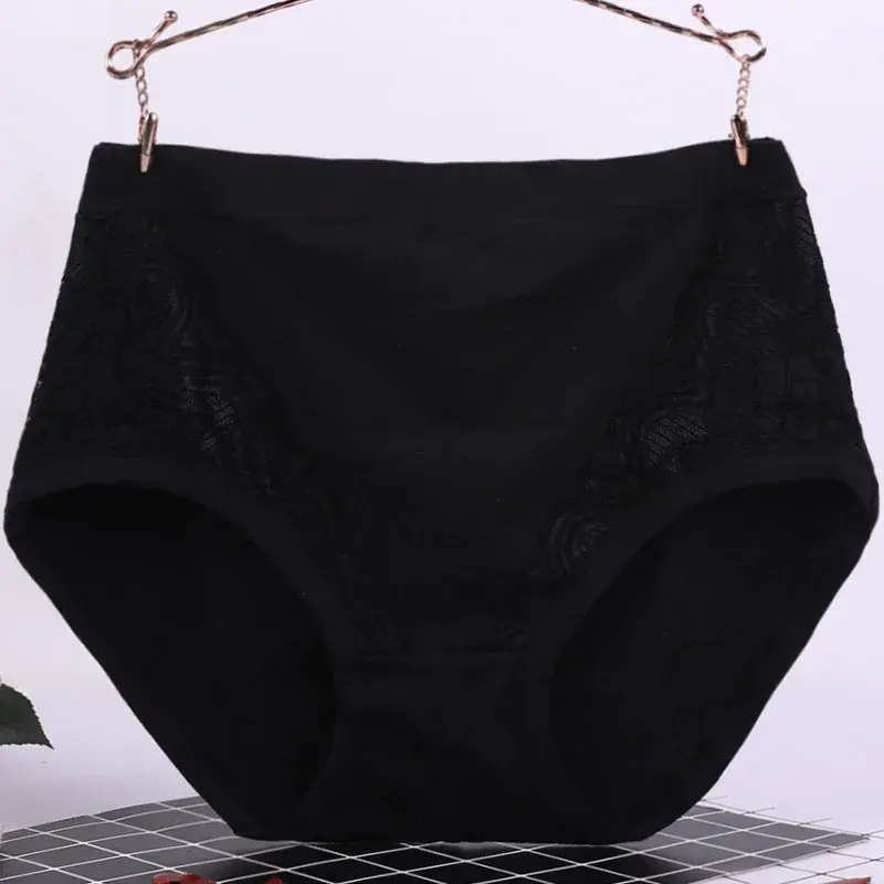 Plus Size Middle-aged Women's Panties High Waist Fat Cotton Briefs Middle Aged and Elderly Women's Underwear Made of Cotton