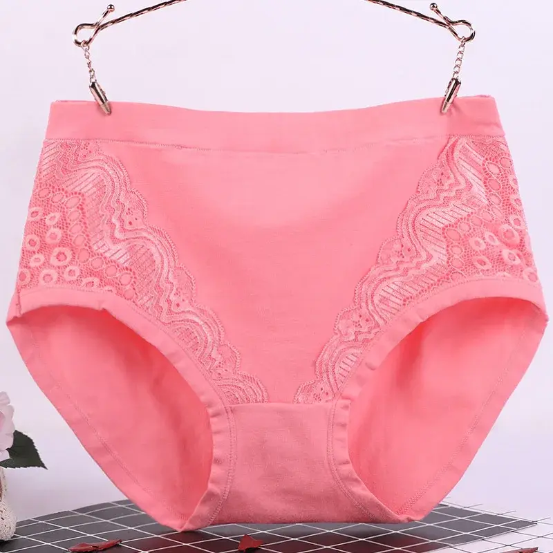 Plus Size Middle-aged Women's Panties High Waist Fat Cotton Briefs Middle Aged and Elderly Women's Underwear Made of Cotton