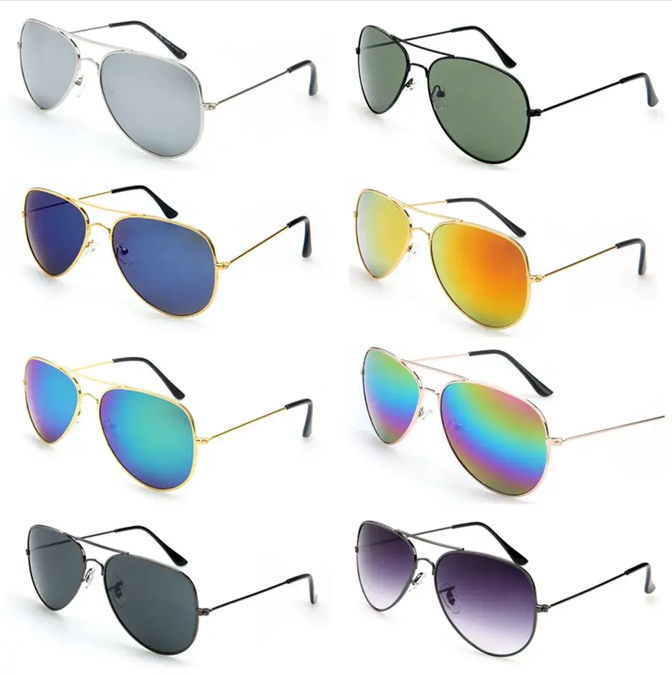 New Fashion Gradient Sunglasses for Women Men  Pilot Round Punk Gradient Mirror Women's Glasses Oculos Lentes Gafas De Sol
