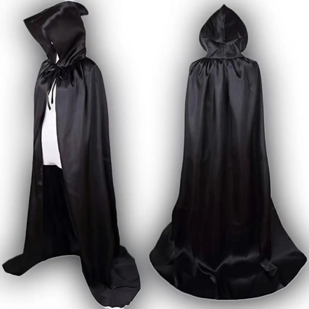 New Fashion Halloween Adult Kids Witch Cloak Cape Hooded Cosplay Costume Death Cloak Carnival Party Halloween Long Cape 8 Colors
