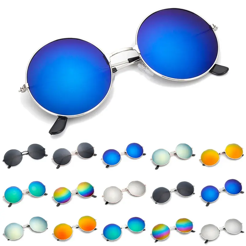 New Fashion Gradient Sunglasses for Women Men  Pilot Round Punk Gradient Mirror Women's Glasses Oculos Lentes Gafas De Sol
