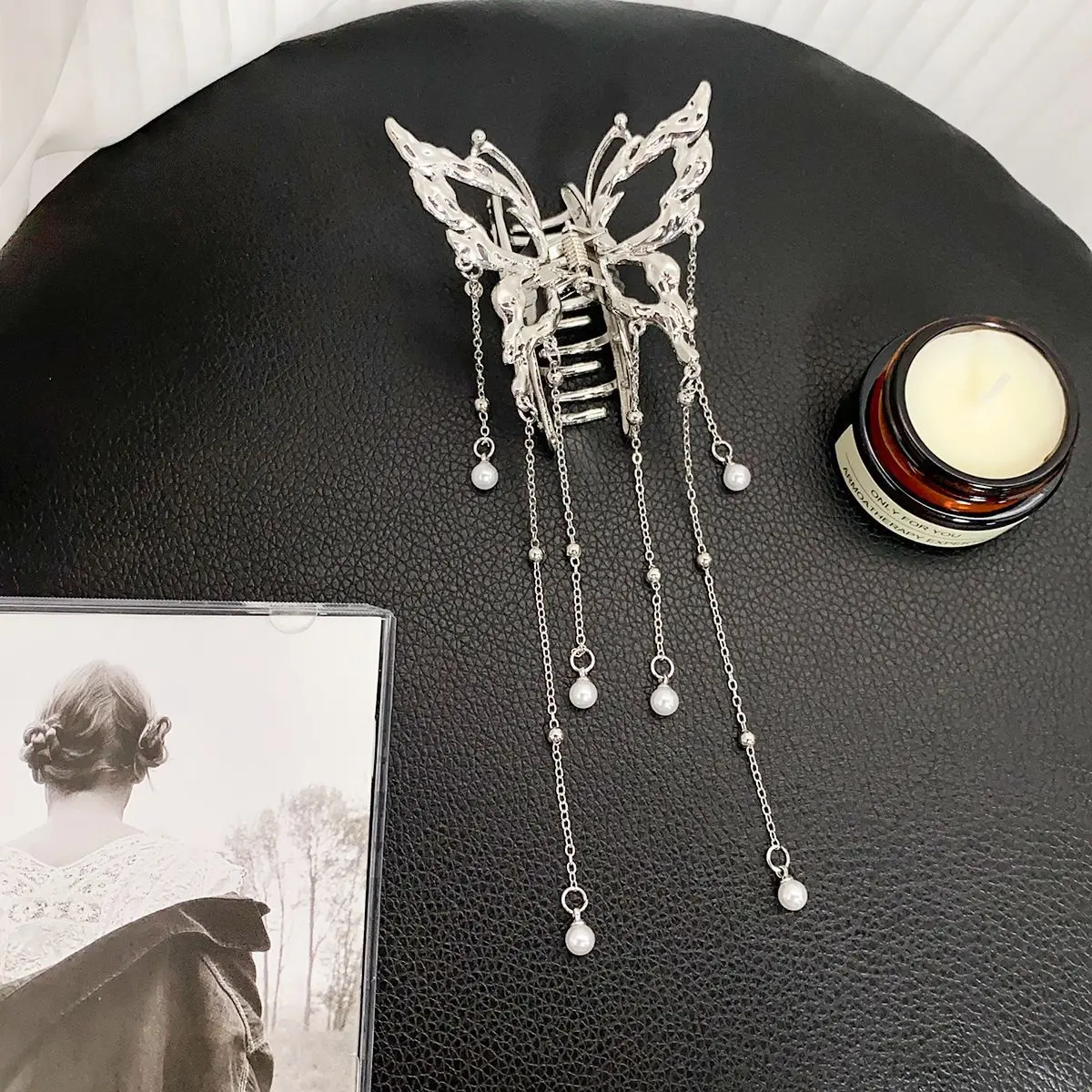 Fashion Shark Crab Clips Girls Hairpin Hair  Women Crystal Simple Hair Clip Butterfly Pearl Tassel Metal Hair Claw Accessories