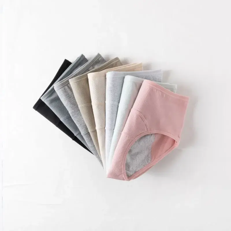 New Medium Waist Cotton Physiological Period Leak Proof Menstrual Panties Women Breathable Soft Thin Underwear Sexy Femme