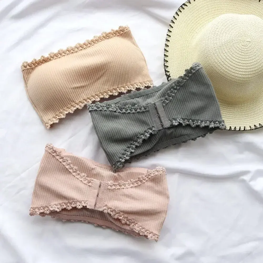 Strapless Lingerie for Women Tube Top Underwear Soild Color Seamless Invisible Bralette Sexy Solid Color Bras Crop Top Women