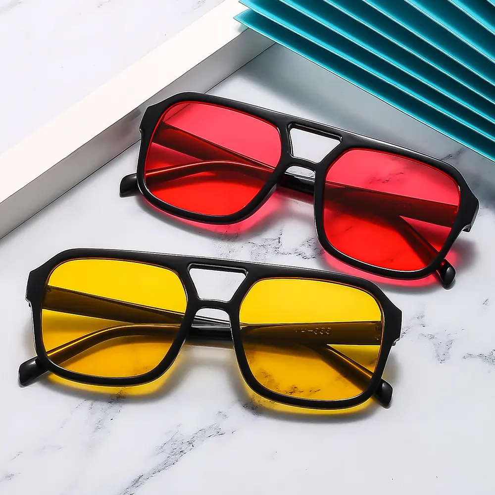 New Fashion Pc Frame Round Sunglasses Women Men Vintage Square Sun Glasses Male Shades Female Eyewear Anti-Glare Sunglasses