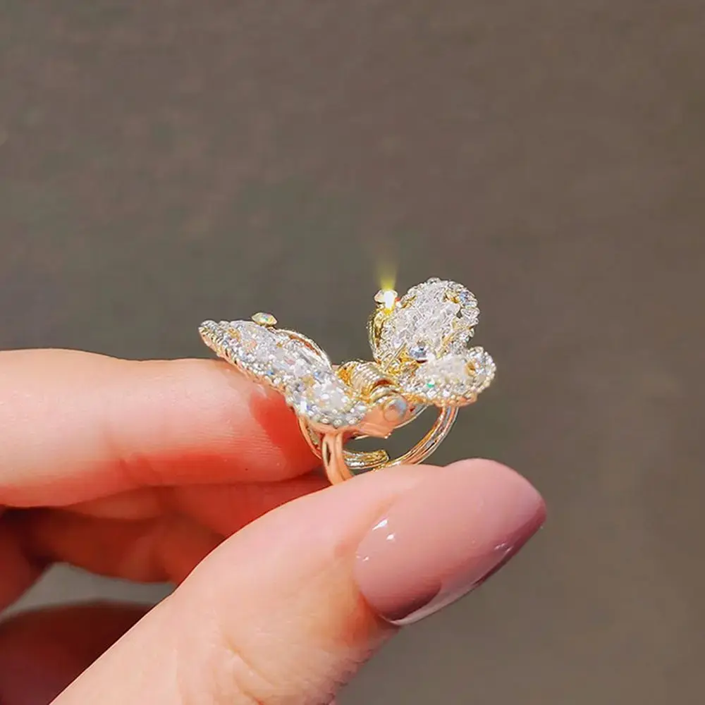 New Summer Small Rhinestone Butterfly Hair Claws Hairpin Cute Pearl Grabs Metal Hair Clip for Women Sweet Accessories