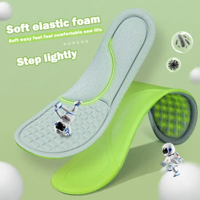Breathable Soft Memory Foam Orthopedic Insoles Deodorizing Insole Shoes Sports Absorbs Sweat Soft Antibacterial Shoe Accessories