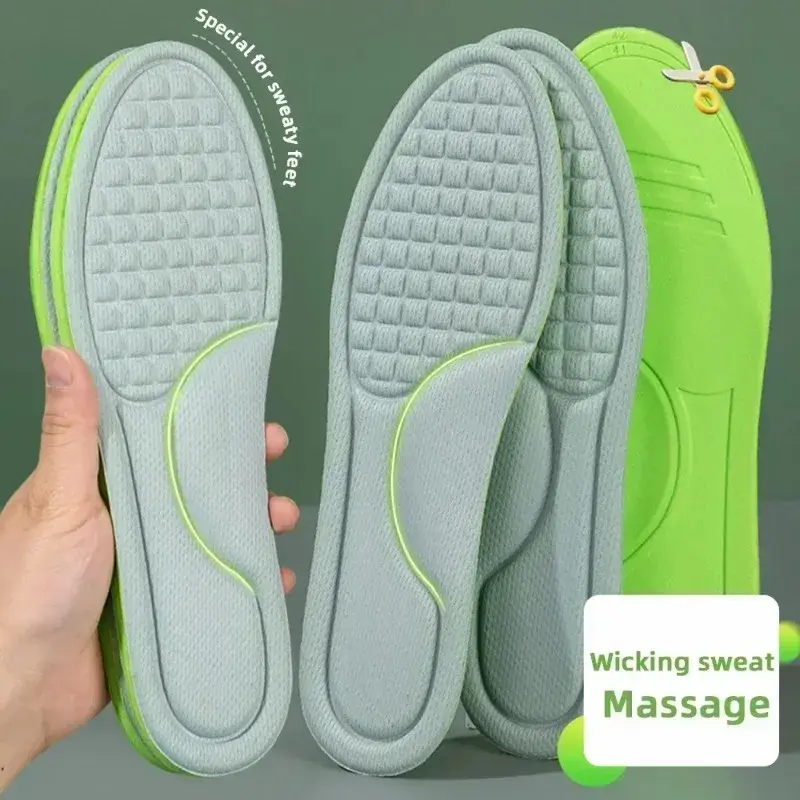 Breathable Soft Memory Foam Orthopedic Insoles Deodorizing Insole Shoes Sports Absorbs Sweat Soft Antibacterial Shoe Accessories
