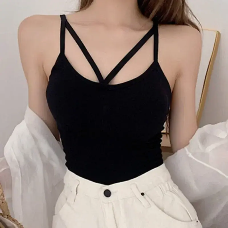 Women Cotton Underwear Push Up Bra Sexy Top Women Suspender Tank Up Fashion Solid Color Lingerie Female Soft Top Brassreie