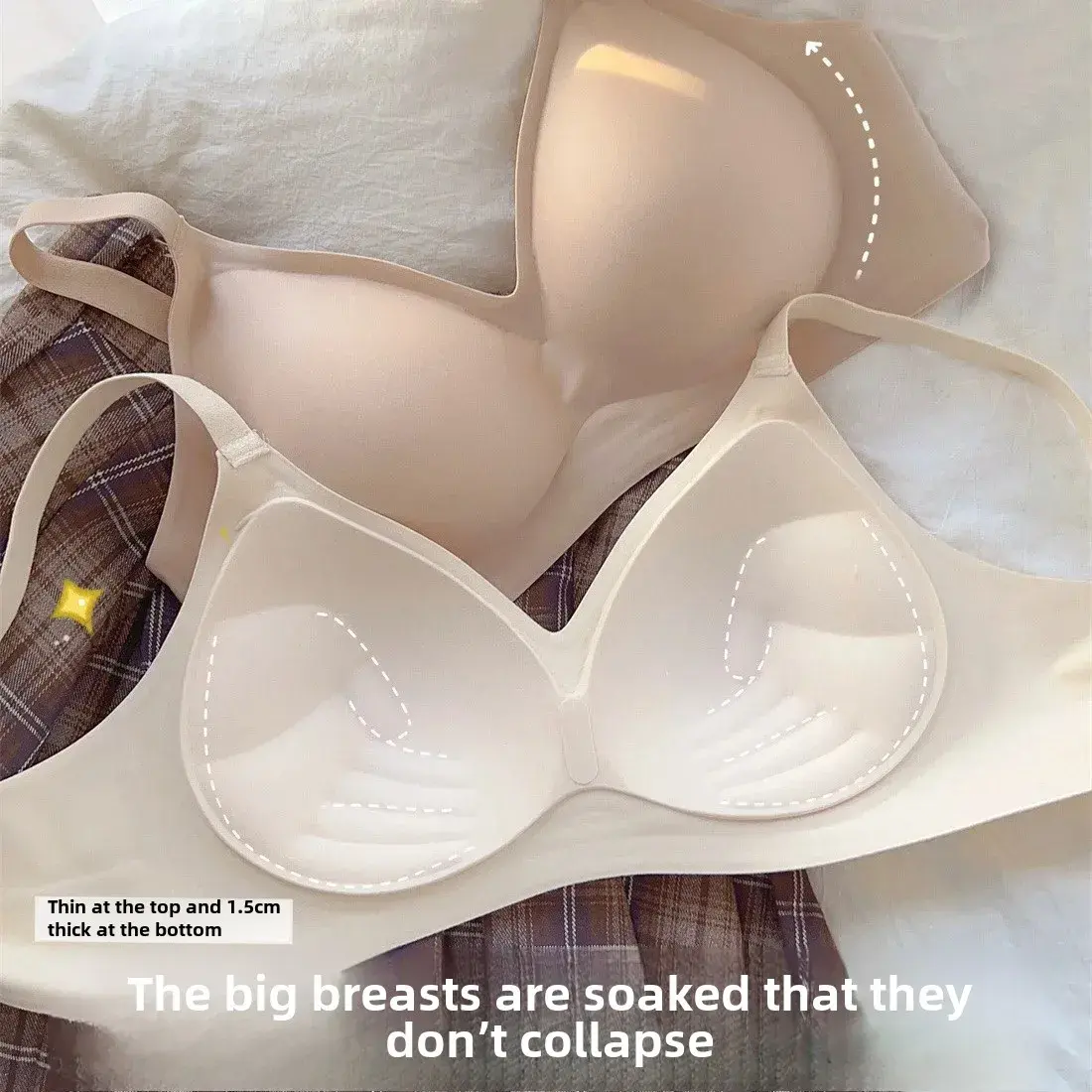 Fashion Seamless Bras Women Comfort Lingerie Padded Sports Tops Underwear Soft Bralette Support Sexy Breathable Bra Intimates