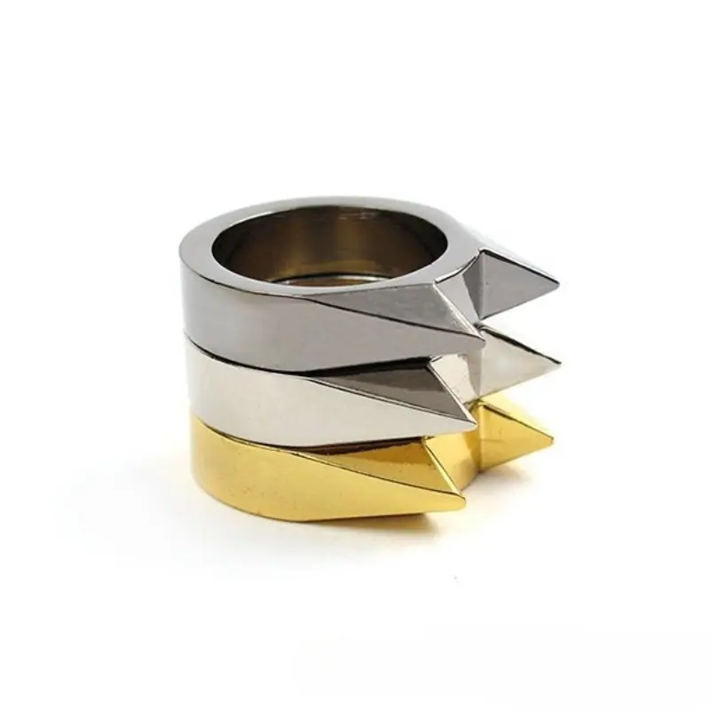 New Outdoor Equipment Men Women Defend Yourself Finger Tiger Wolfproof Weapon Ring Trigger Finger Cat Earring Finger Wind