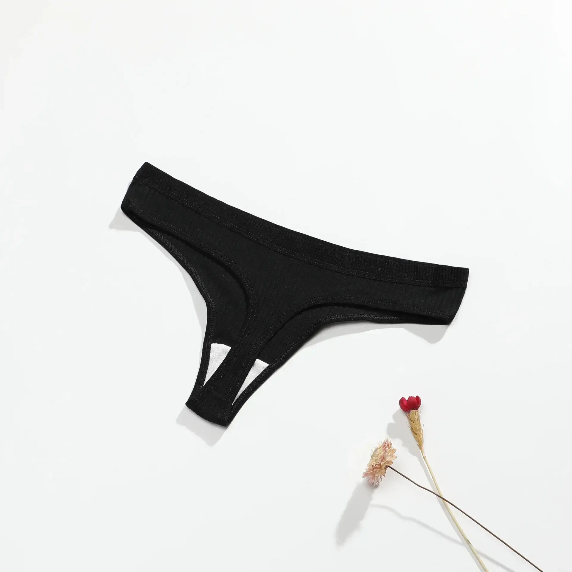 Solid Color Fashion Cotton Sexy Women's Sexy Thongs G Underwear Panties Briefs for Ladies T-back Lingerie Thong Lingerie