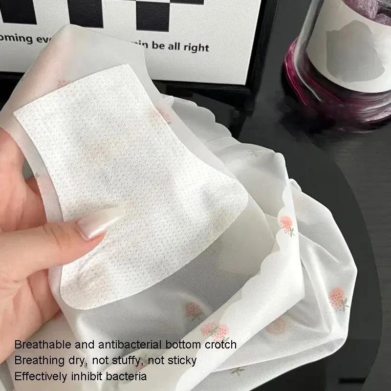 Fashion Cute Ice Silk Seamless Sexy Panties Summer Ultra-thin Breathable Briefs Strawberry Print Women Soft Lingerie Underpants