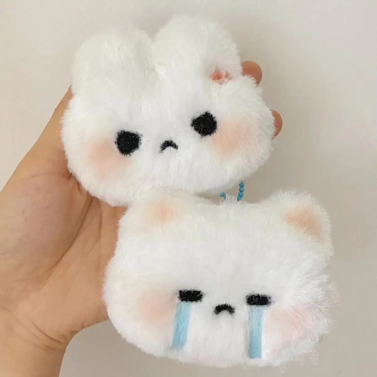 Fashion Cartoon Plush Rabbit Toy Key Chains Sweet Cute Bag Pendant Charms Car Keyring Accessories for Women Couples Kawaii Gift