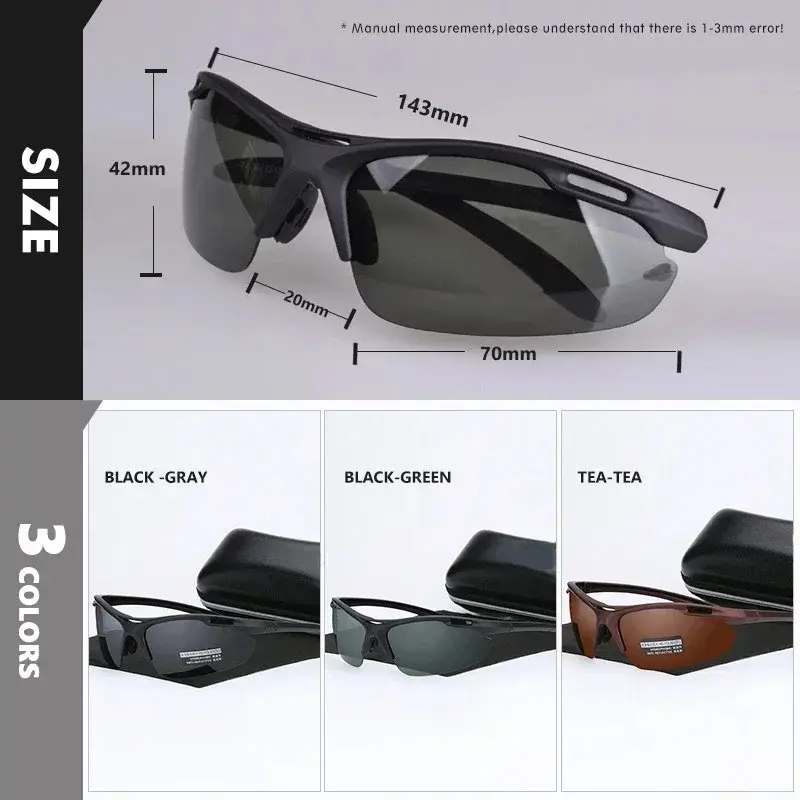 Fashion Ultralight Sports Polarized Sunglasses for Men Driving Sun Glasses Male Anti-UV Outdoor Goggles Oculos De Sol Masculino