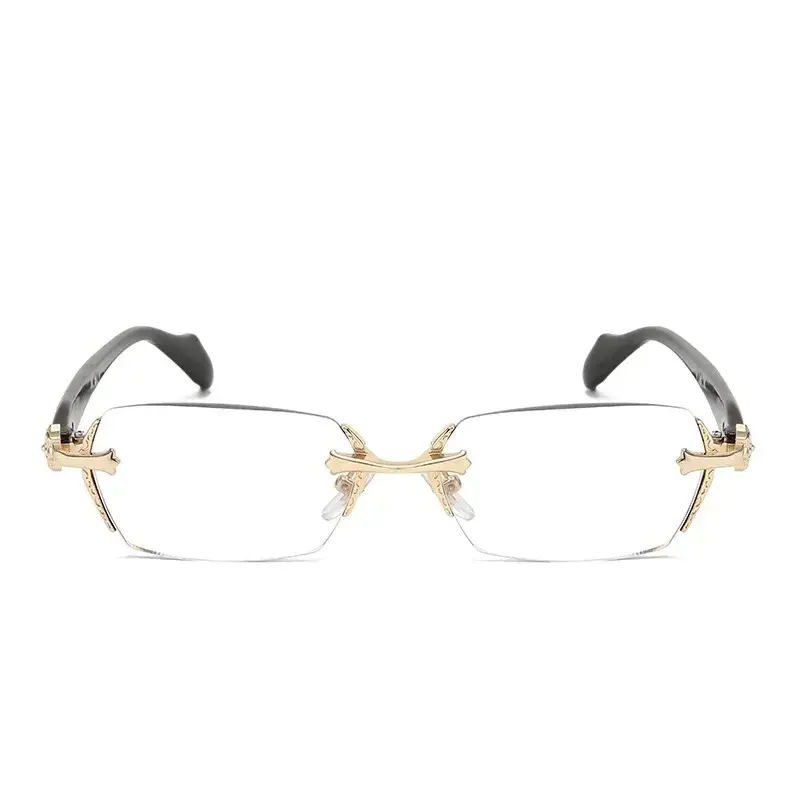 New Retro Frameless Ultra Light Women Men Reading Glasses Blocking Blue Light Computer Presbyopia Eyewear Eyeglasses +1.0..+4.0